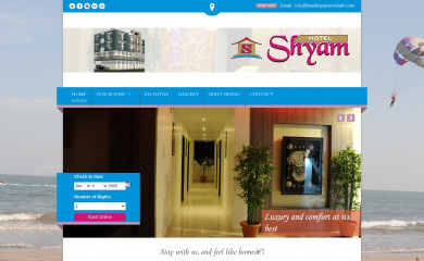 hotelshyamsomnath.com screenshot