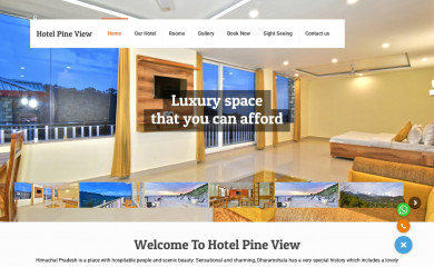 hotelpineview.in screenshot