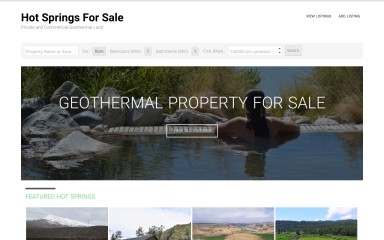 hotspringsforsale.com screenshot
