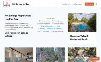 hotspringsforsale.com screenshot