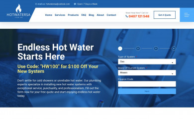hotwatersa.com.au screenshot