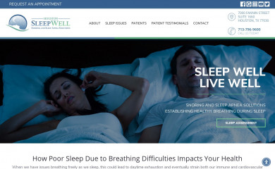 houstonsleepwell.com screenshot
