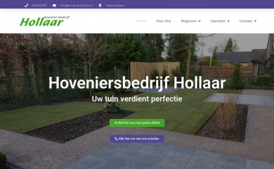 hovenierhollaar.nl screenshot