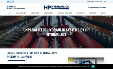 hphydraulics.co.uk screenshot