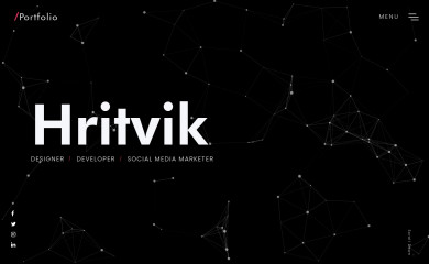 hritvik.in screenshot