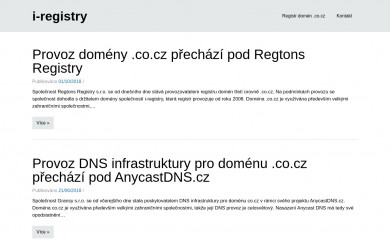 i-registry.cz screenshot
