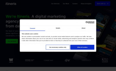 https://www.itineris.co.uk screenshot