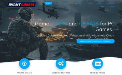 iwantcheats.net screenshot