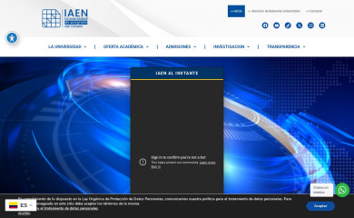 iaen.edu.ec screenshot