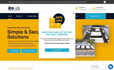 ibsstorage.com.au screenshot