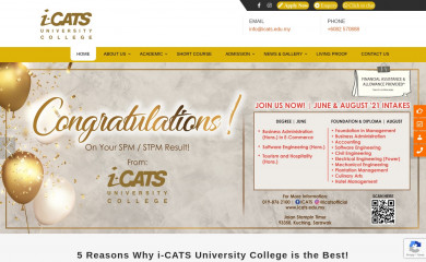 icats.edu.my screenshot
