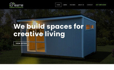 icreatecabins.nz screenshot