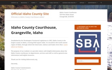 idahocounty.org screenshot