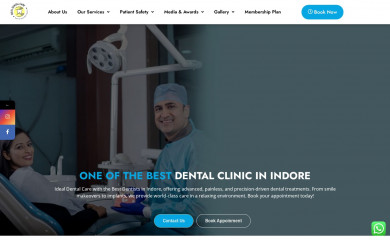 idealdentalcare.in screenshot