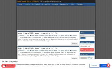 idreamleaguesoccerkits.com screenshot