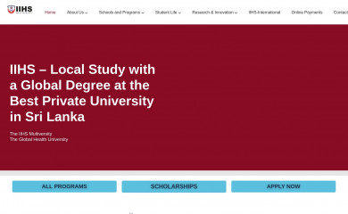 iihs.edu.lk screenshot