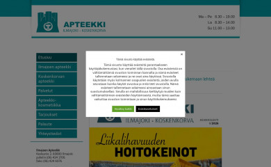 ilmajoenapteekki.fi screenshot