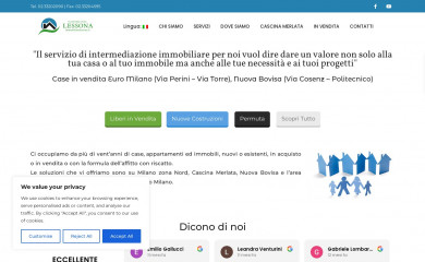 immobiliarelessona.it screenshot