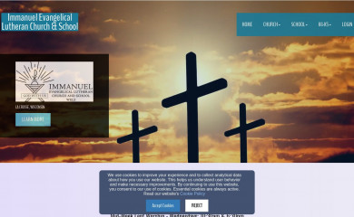 immanuellutheranoflacrosse.org screenshot