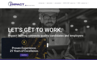 impactstaffing.com screenshot