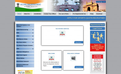 incometaxmumbai.gov.in screenshot