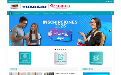 inces.gob.ve screenshot