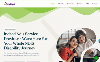 indeedndis.com.au screenshot