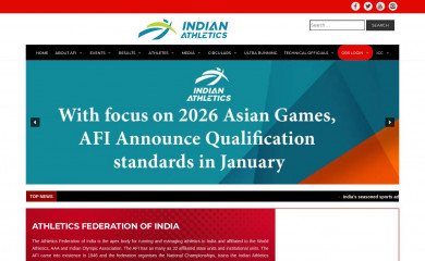 indianathletics.in screenshot