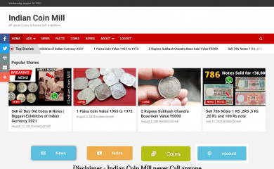 indiancoinmill.com screenshot