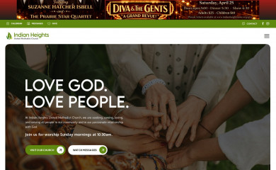 indianheightsumc.org screenshot