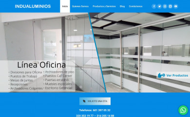 indualuminios.com screenshot