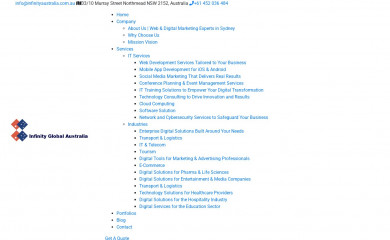 infinityaustralia.com.au screenshot