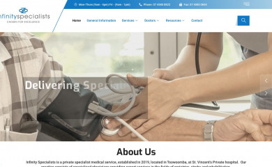 infinityspecialists.com.au screenshot