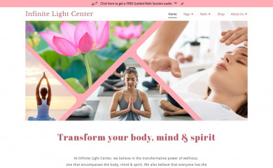 infinitelightcenter.com screenshot