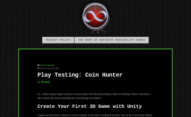 infinitepossibilitygames.com screenshot