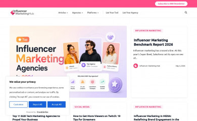 influencermarketinghub.com screenshot