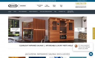 infraredsauna.com screenshot