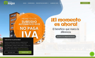 inmobiliariamagua.cl screenshot