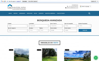 inmobiliariacsc.com screenshot