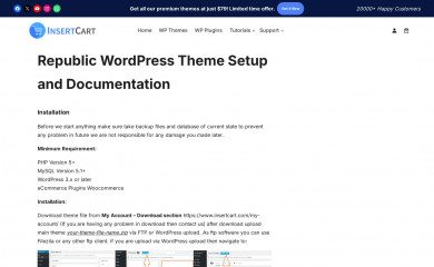 https://www.insertcart.com/republic-wordpress-theme-setup-and-documentation/ screenshot