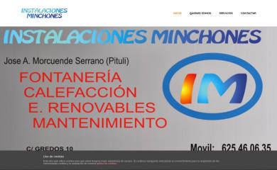 instalacionesminchones.com screenshot