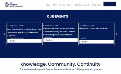 instituteofjewishexperience.org screenshot