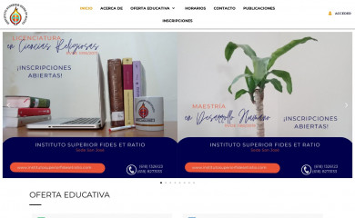 institutosuperiorfidesetratio.com screenshot