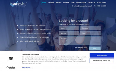 insurewise.co.uk screenshot