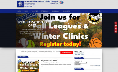 inwoodbaseball.org screenshot
