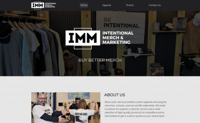 intentionalmerch.com screenshot