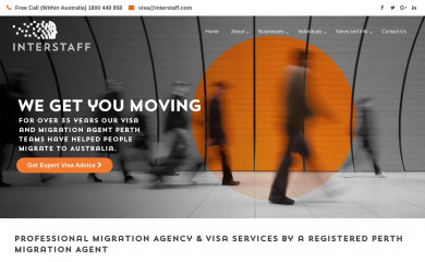 interstaff.com.au screenshot