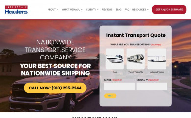 interstatehaulers.com screenshot