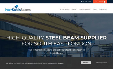 intersteelbeamsupply.co.uk screenshot
