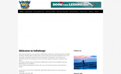 intheloopkiteboarding.com screenshot